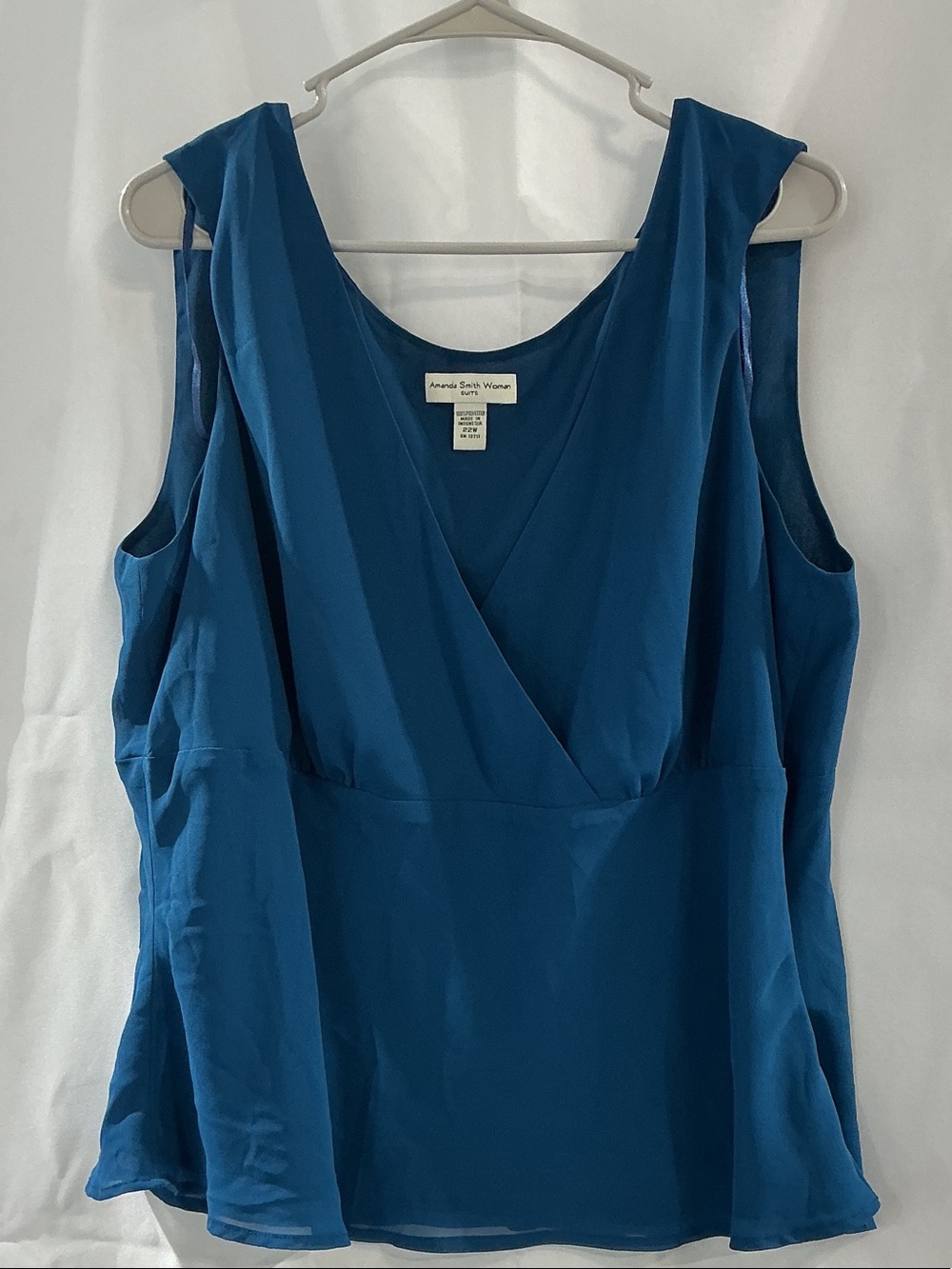 Annie Teal Wrap-Front Camisole